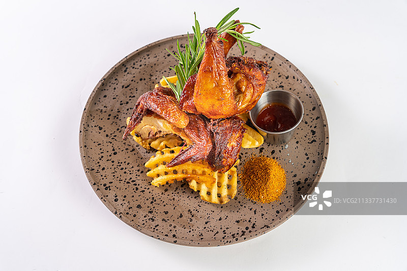 奥尔良烤鸡拼盘图片素材