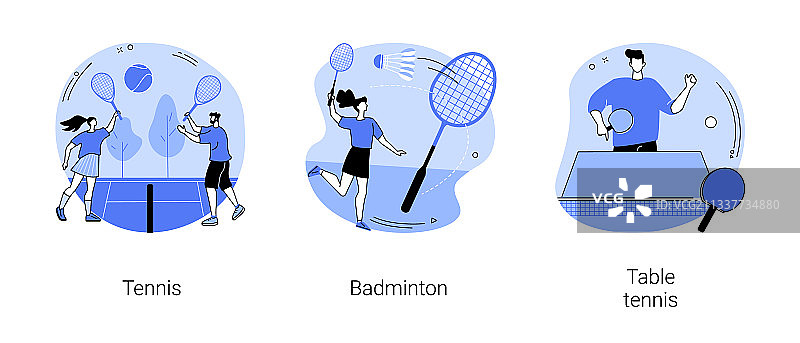 球拍运动抽象概念图片素材