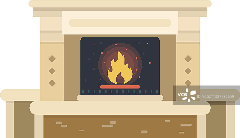 装满木柴的壁炉图片素材