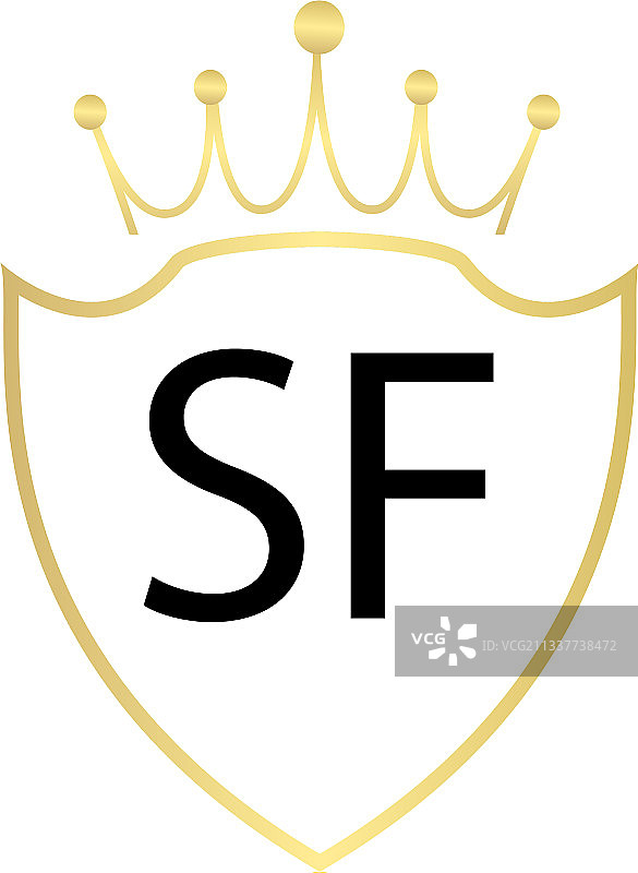 SF字母简约风格标志设计图片素材