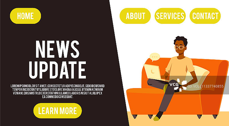 年轻男人在线阅读世界新闻视频图片素材