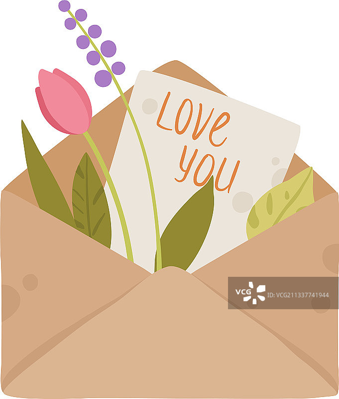 卡通风格的我爱你字母图标图片素材