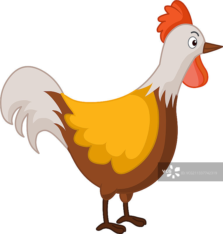 可爱的公鸡动物卡通素材图片素材