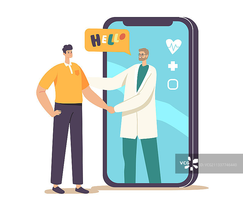 远程医疗保健咨询图片素材