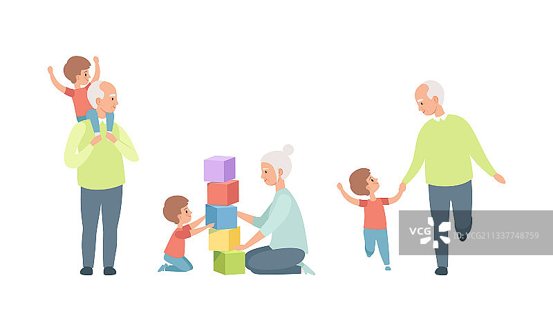 幸福的祖父母老年夫妇图片素材