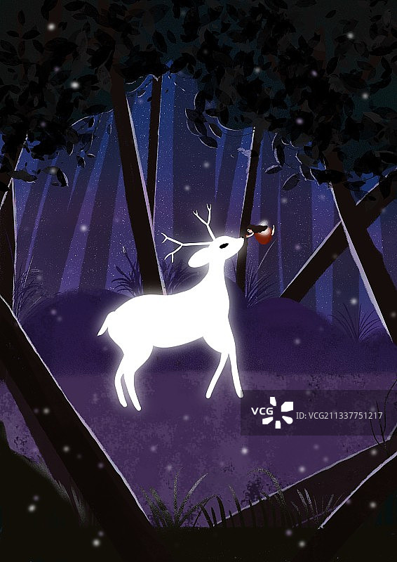 林深时见鹿图片素材