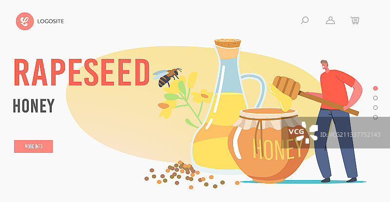 有机天然食品着陆页模板图片素材