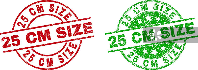 25厘米圆形水印（做旧纹理）图片素材