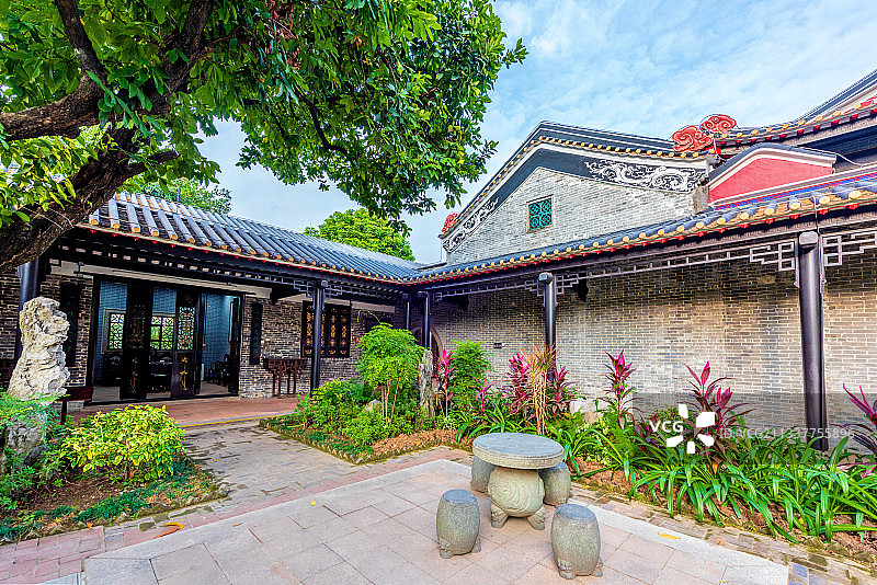 中国广东佛山梁园石庭图片素材