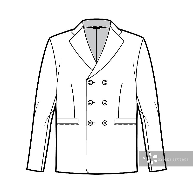 双排扣夹克西装技术时尚图片素材