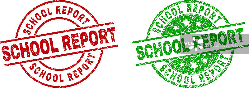 学校报告圆形腐蚀纹理印章图片素材