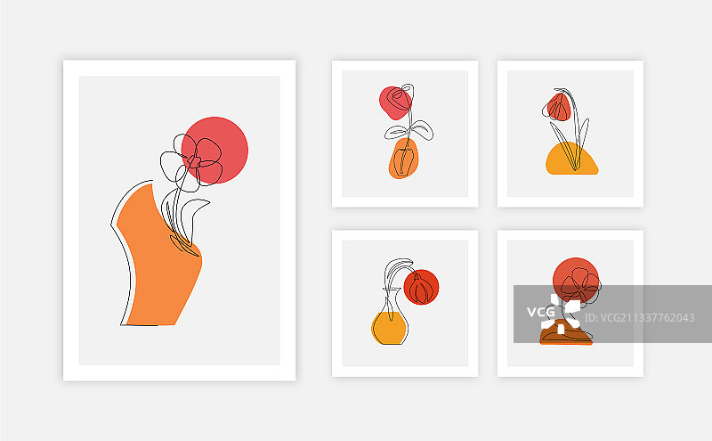 八款手绘抽象背景图片素材