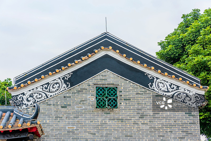 中国广东佛山梁园建筑局部图片素材