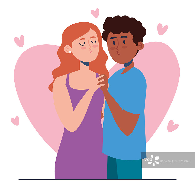 跨种族情侣人物图片素材