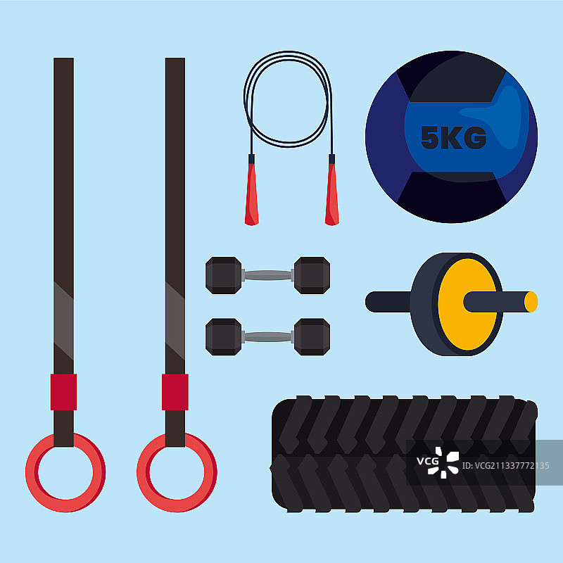 Crossfit六个图标图片素材