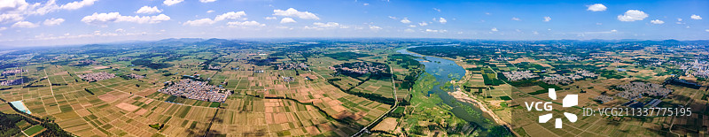 航拍大汶河图片素材