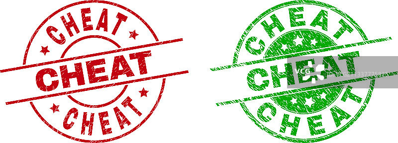 带橡胶纹理的圆形印章图片素材