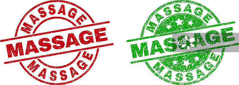 具有纹理的圆形按摩印章图片素材