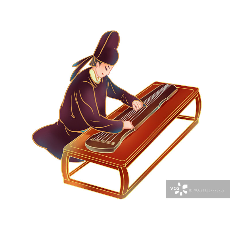 弹琴的男人图片素材