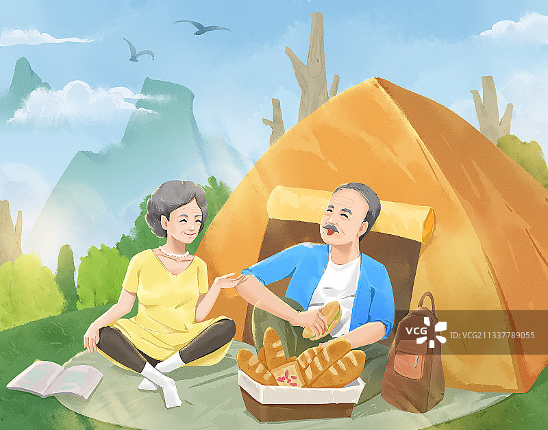 幸福老年生活图片素材