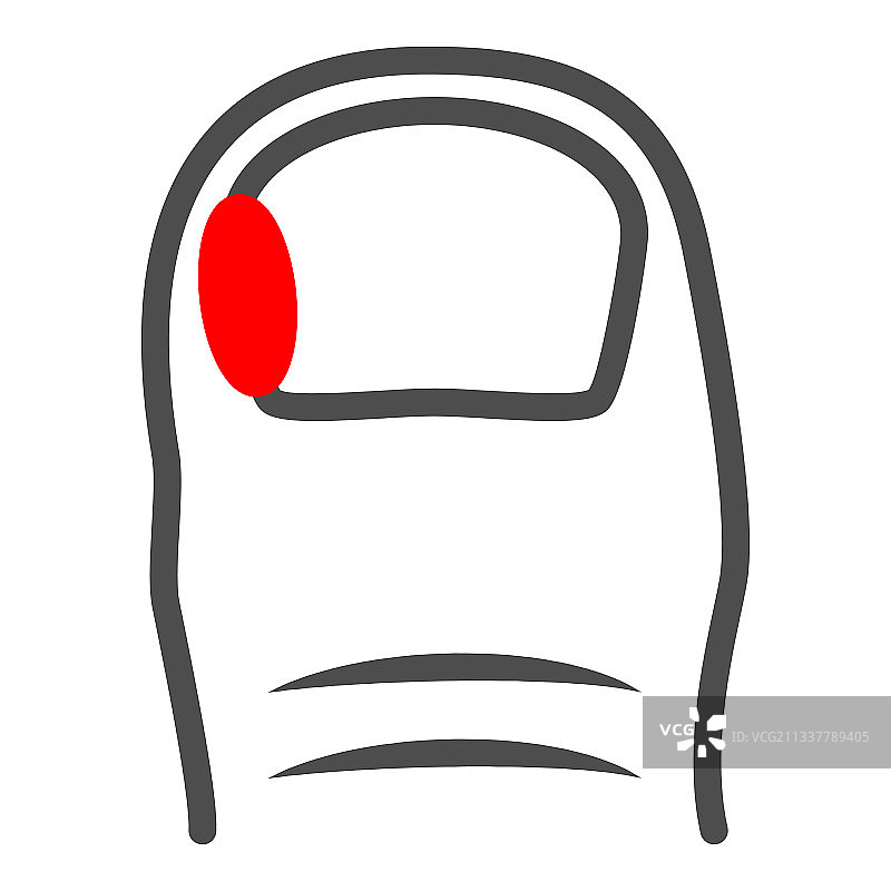 甲癣疾病线性图标图片素材