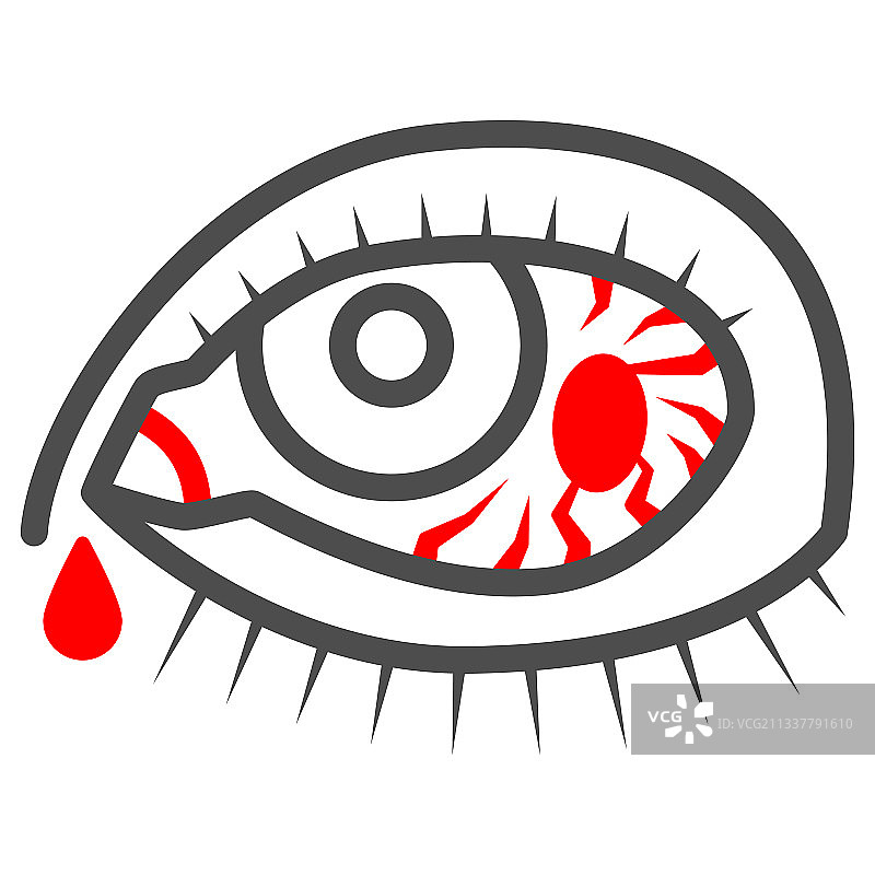 眼睛血管和动脉线条图标图片素材