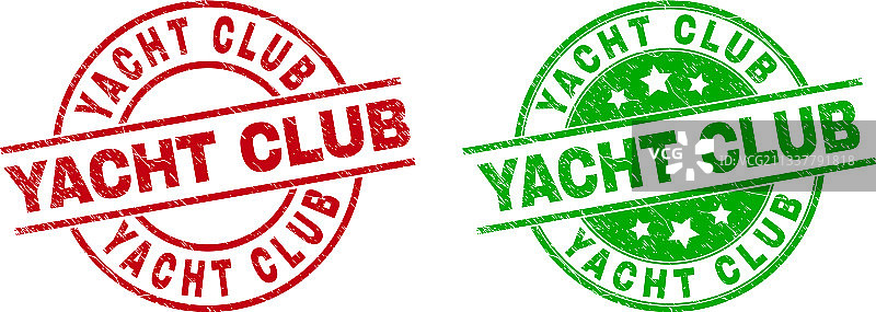 具有复古纹理的游艇俱乐部圆形印章图片素材