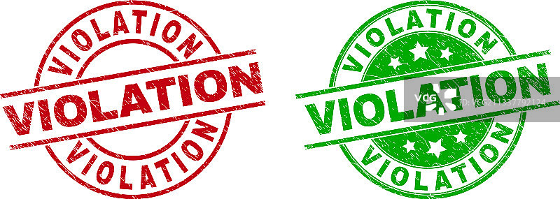 带有橡胶纹理的违规圆形水印图片素材