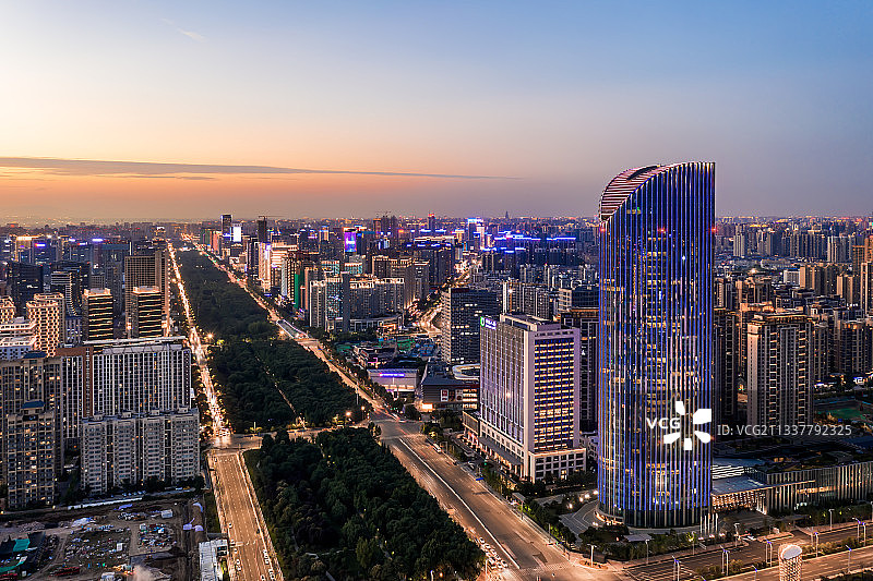 航拍西安高新区图片素材