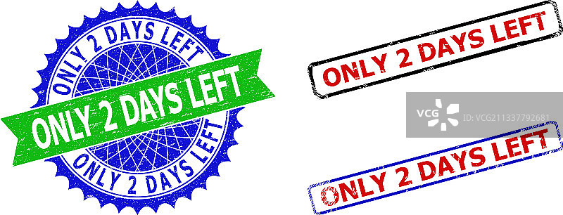 仅剩2天双色花结矩形印章图片素材