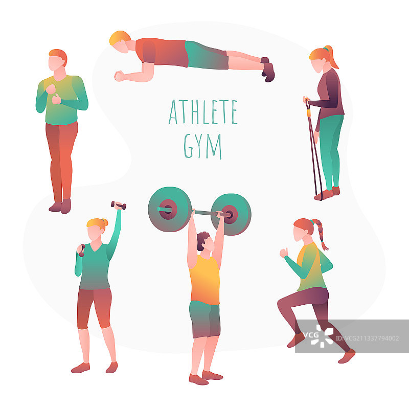 年轻人使用运动器材锻炼图片素材