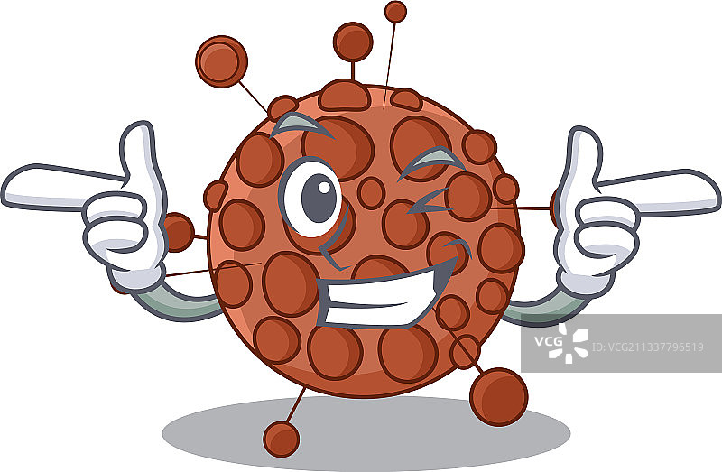 卡通人物设计：滑稽眨眼的奈瑟菌图片素材