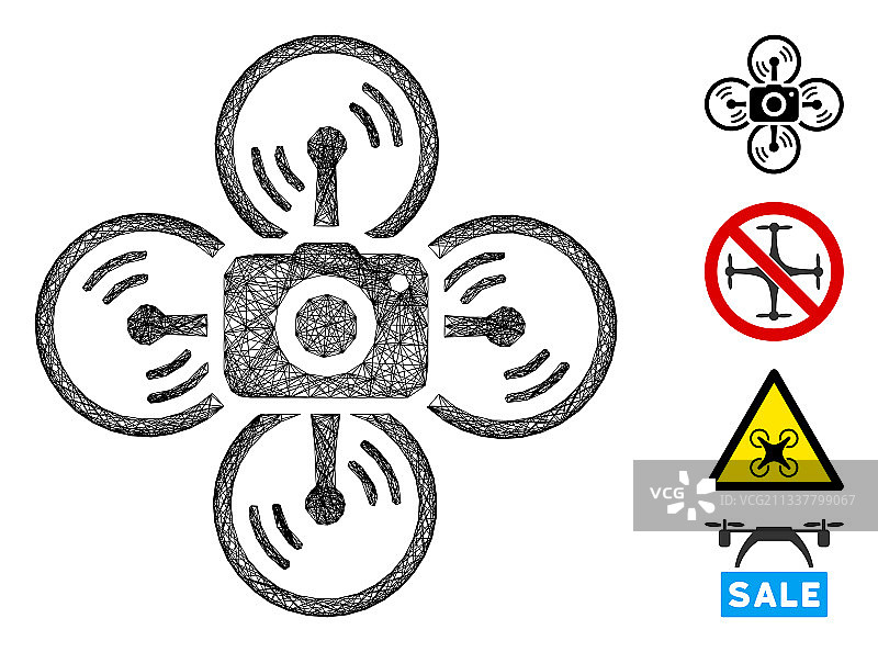 网络无人机摄像头网格图片素材