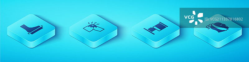 2.5D扁平足关节痛膝盖痛图案图片素材