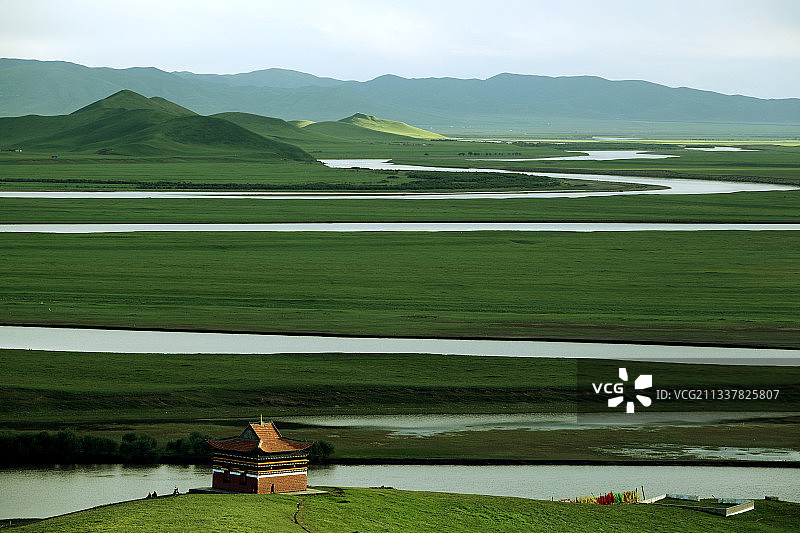 四川阿坝九曲黄河第一弯图片素材