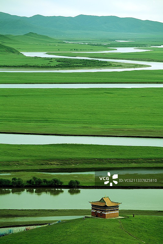 四川阿坝九曲黄河第一弯图片素材