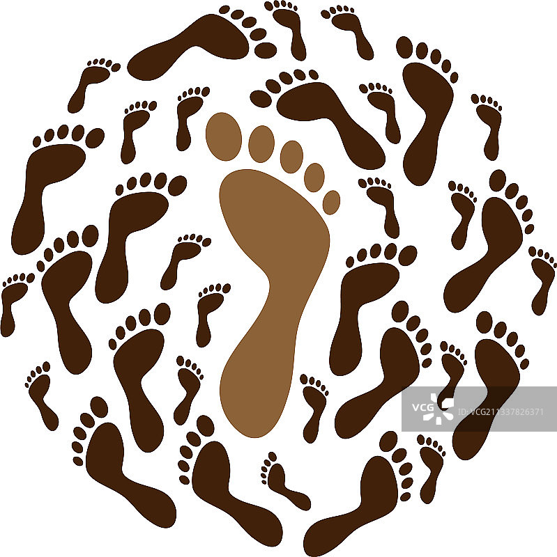 脚印图标设计模板图片素材