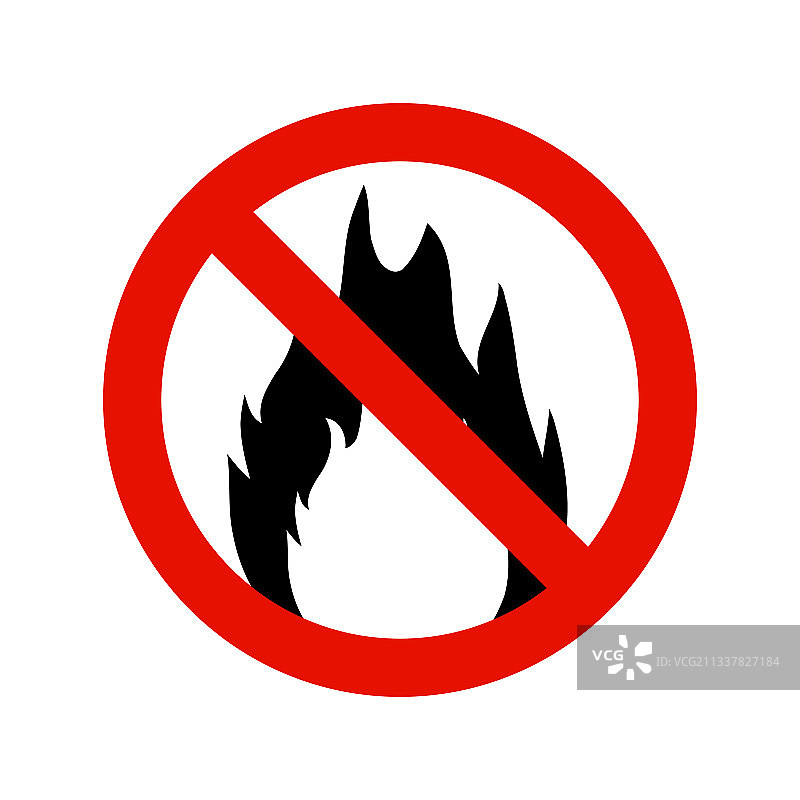 易燃品火焰安全标志图片素材