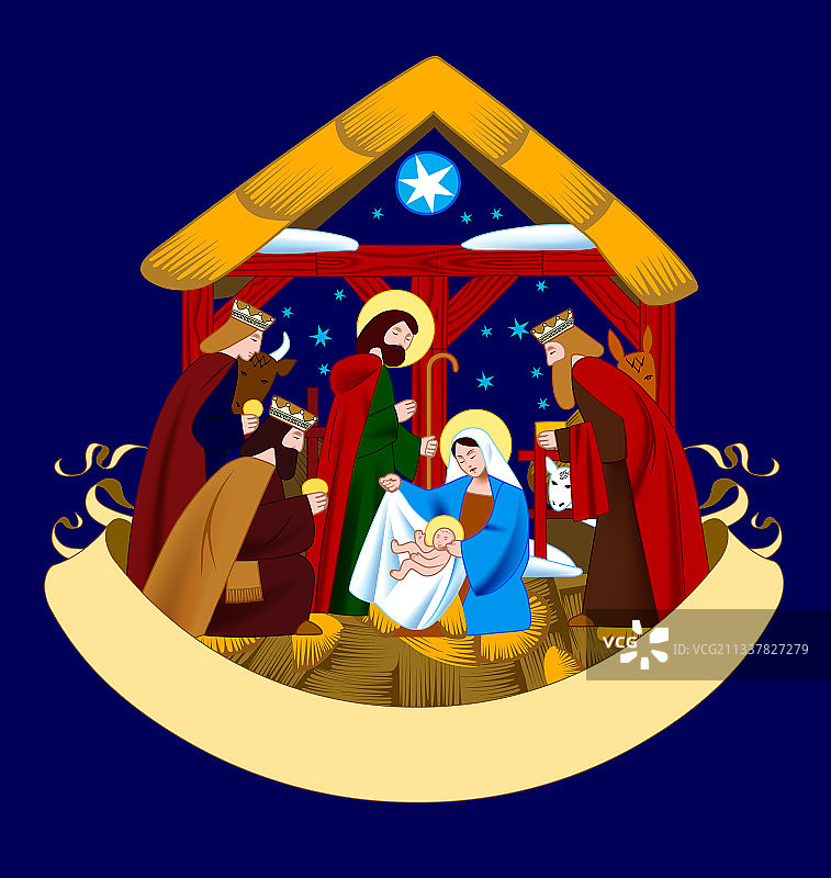 圣诞贺卡场景图片素材