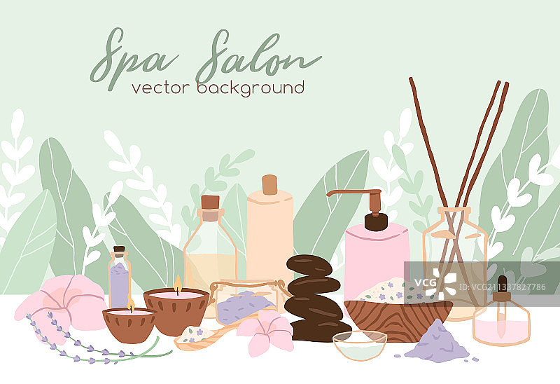 水疗美容院背景图片素材