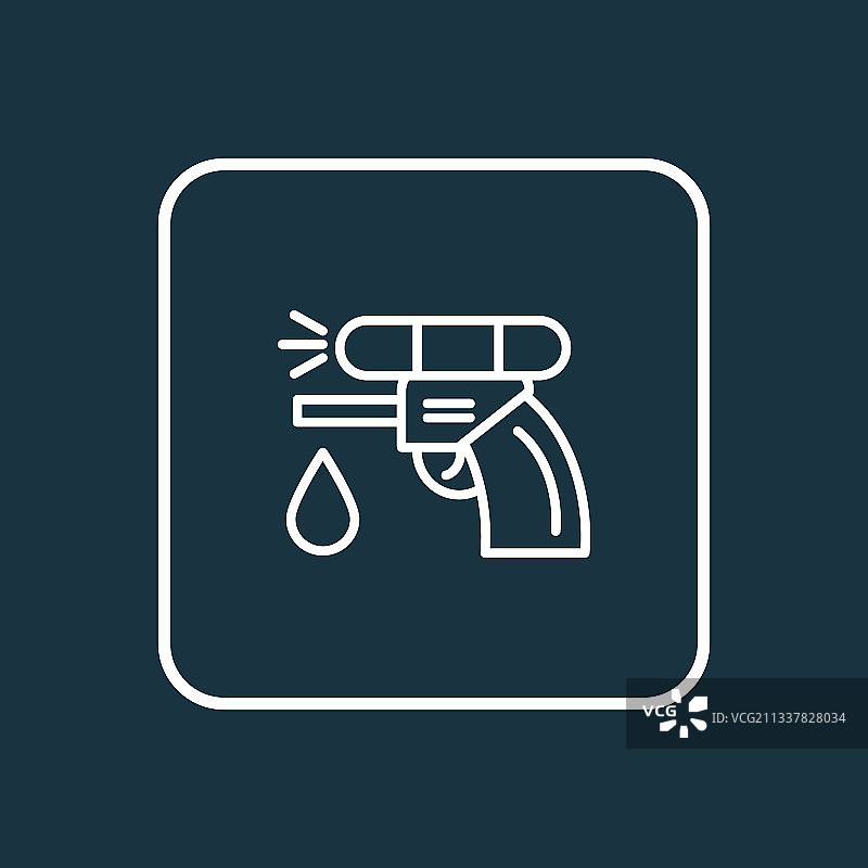 水枪图标线条符号图片素材