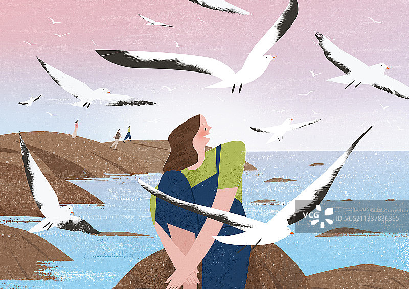 走，看海去！图片素材