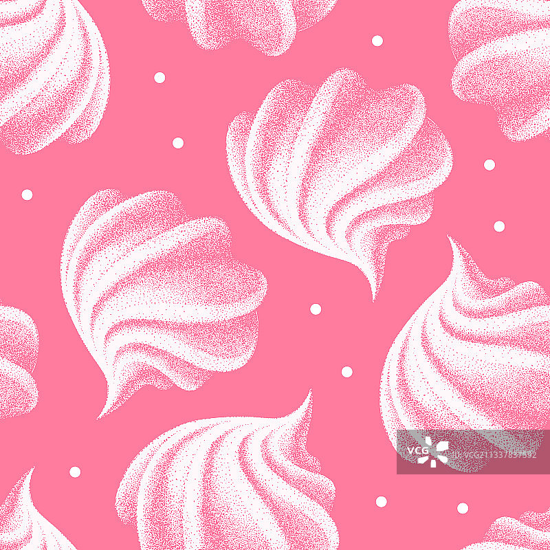 法式蛋白脆饼无缝图案图片素材