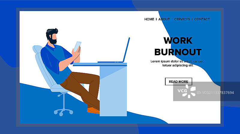 工作倦怠压力大的男人图片素材