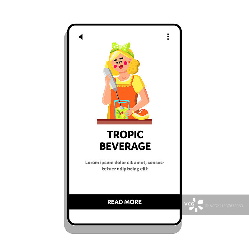 热带饮品与预备饮用的女人图片素材