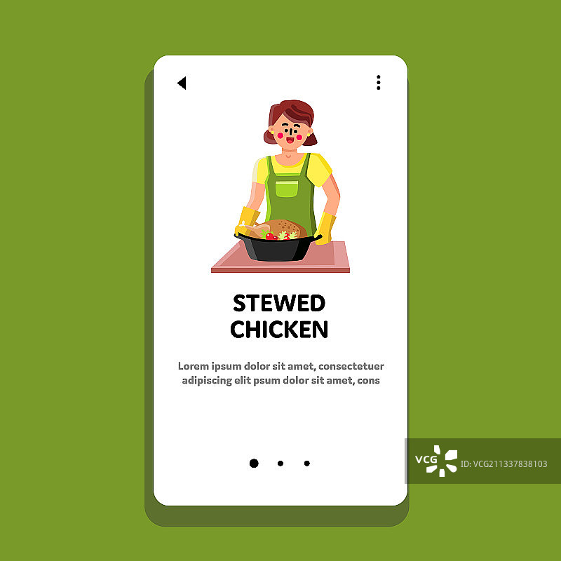 烹饪蔬菜炖鸡的女孩图片素材