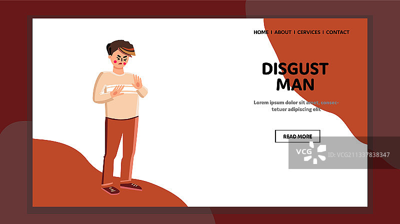 厌恶的男人负面反应图片素材