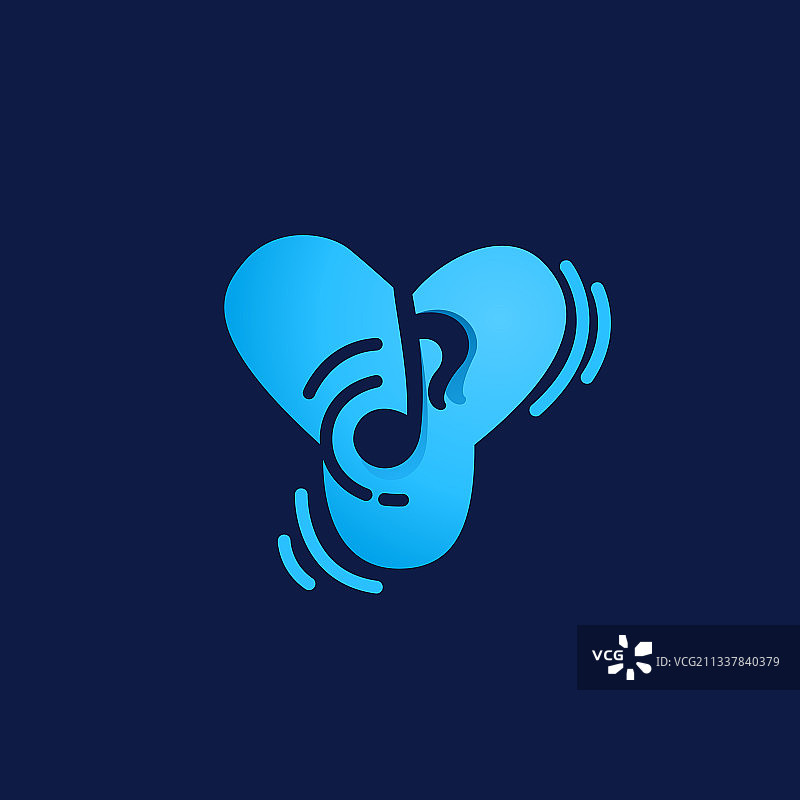 带有音符的字母Y标志图片素材