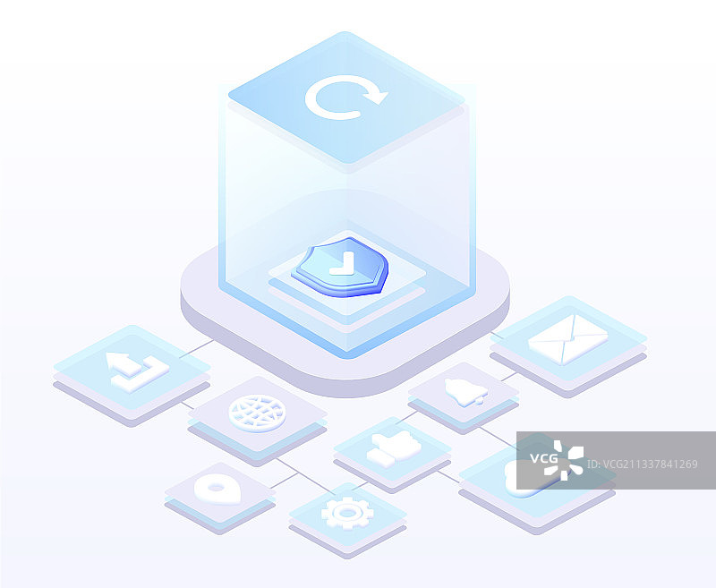 杀毒软件2.5D图片素材