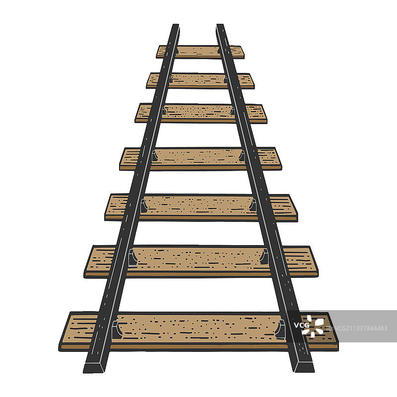 铁路线素描图片素材